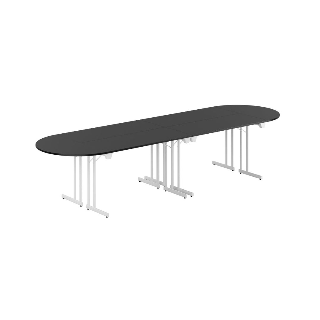 Produktbillede af Konferencebord 340x100cm Sammenklappeligt bord Sort-hvid på tilbud