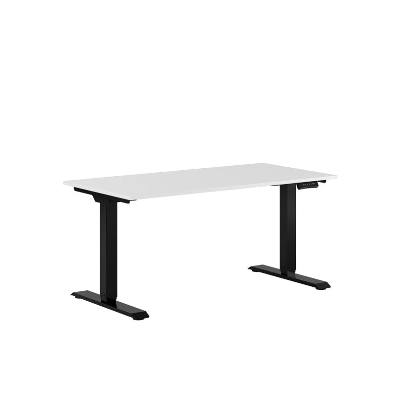Produktbillede af Premium Hæve/Sænkebord m/2 motorer 140x70cm Hvid-sort på tilbud