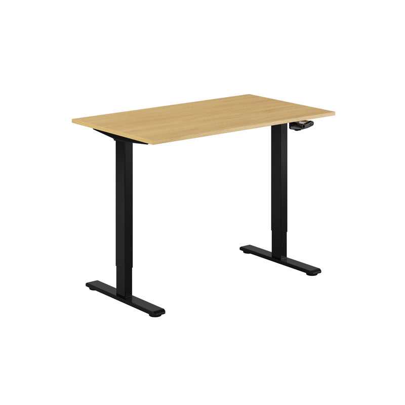 Produktbillede af ECO Hæve/Sænkebord manuelt 120x70cm Eg-sort på tilbud
