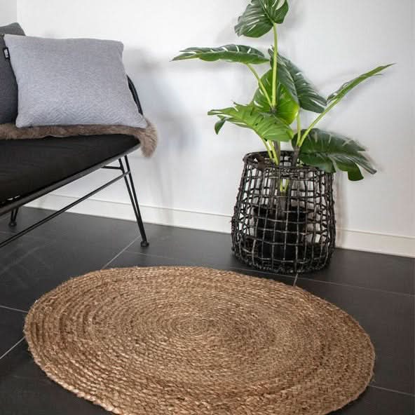 tilbud på Badal jute tæppe, ø 90 cm. Billigt udsalg! Hurtig levering, 1-2 hverdage. Varenummer: 3NDC-4659. Spar op til 65%.