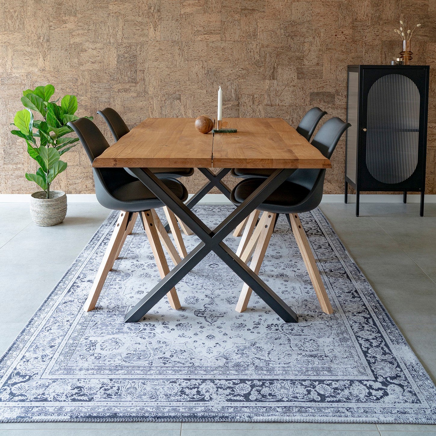 Produktbillede af Arona Tæppe i blå polyester 200 x 300 cm. på tilbud i høj kvalitet