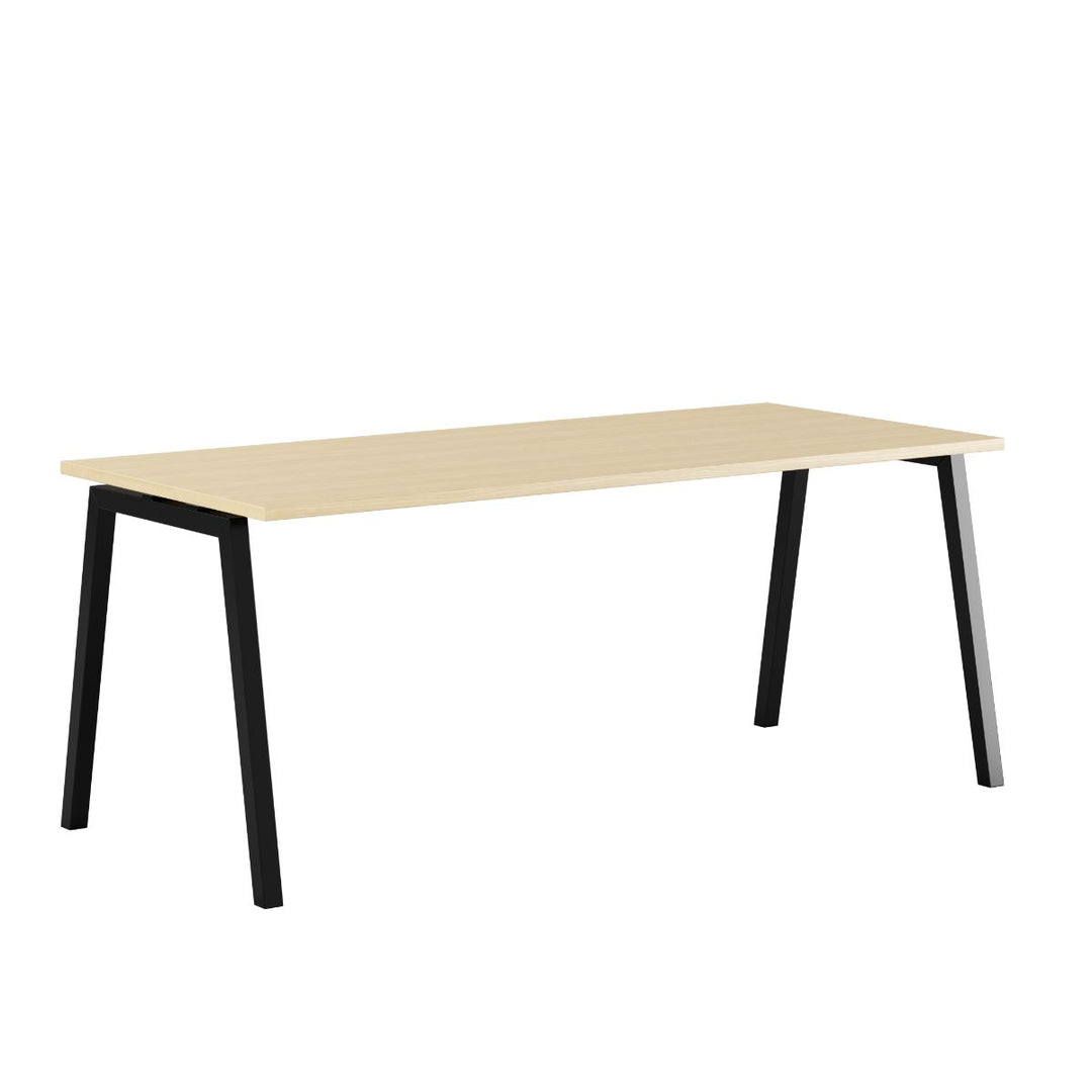 Produktbillede af Luna A Bord 180x80cm Birk-sort på tilbud