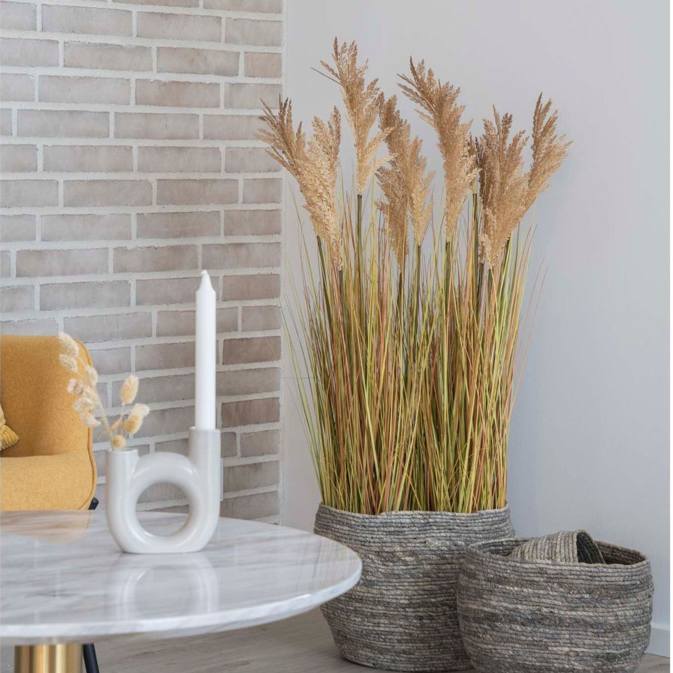 Produktbillede af Sorghum Græs Kunstig plante højde 110 cm. på tilbud i høj kvalitet