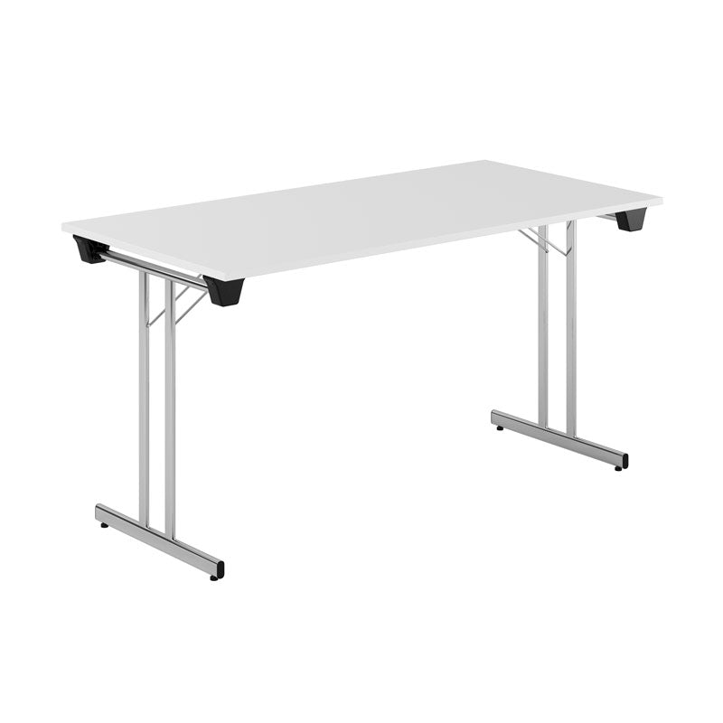 Produktbillede af Dinner Style 140x70cm Sammenklappeligt bord Hvid-krom på tilbud