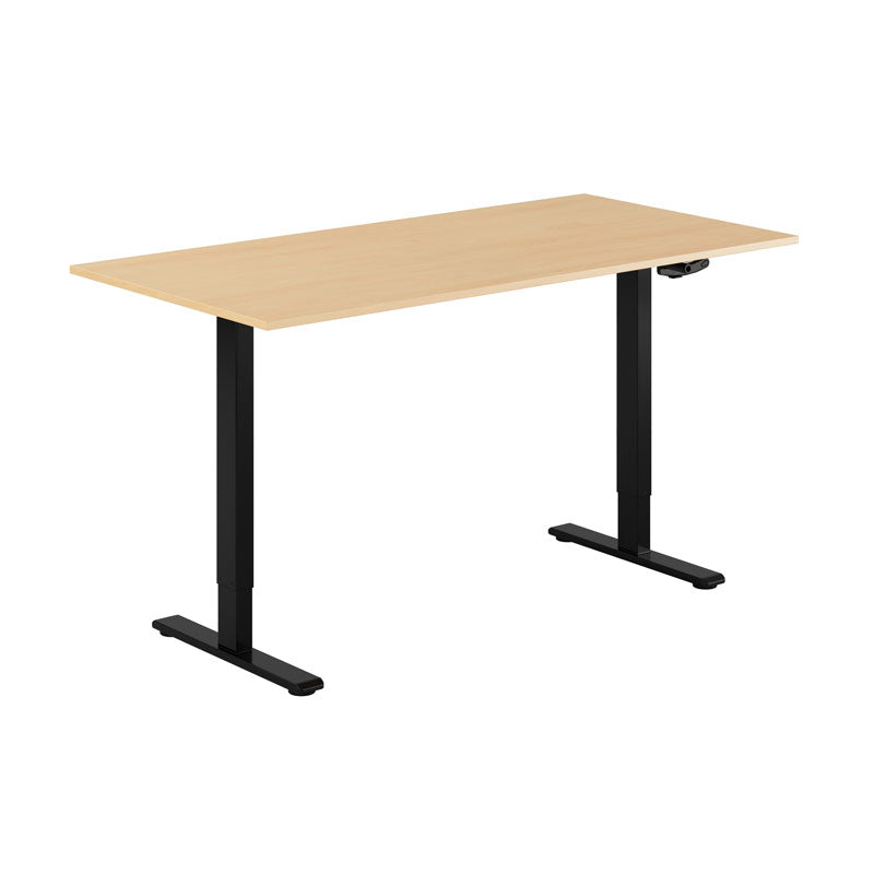 Produktbillede af ECO Hæve/Sænkebord manuelt 160x80cm Bøg-sort på tilbud