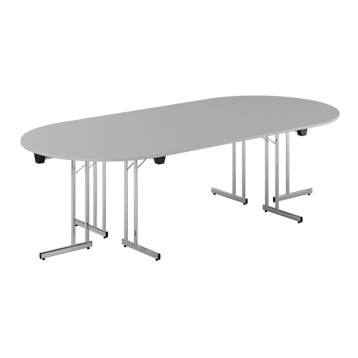 Produktbillede af Konferencebord 260x120cm Sammenklappeligt bord Grå-krom på tilbud