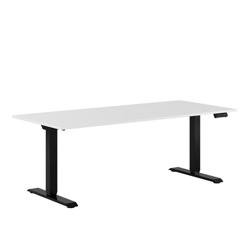 Produktbillede af Premium Hæve/Sænkebord m/2 motorer 180x80cm Hvid-sort på tilbud