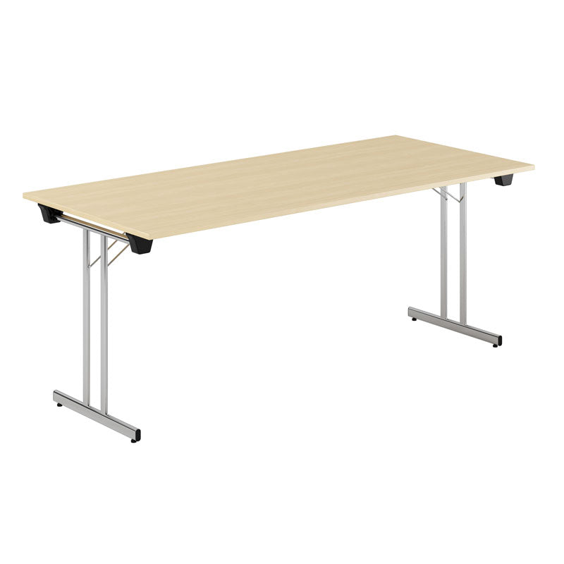 Produktbillede af Dinner Style 180x80cm Sammenklappeligt bord Birk-krom på tilbud