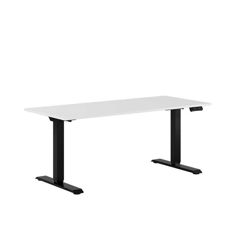 Produktbillede af Premium Hæve/Sænkebord m/2 motorer 160x70cm Hvid-sort på tilbud
