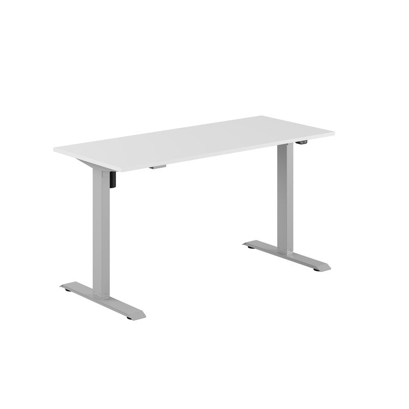 Produktbillede af EASY Hæve/Sænkebord m/1 motor 140x60cm Hvid-grå på tilbud