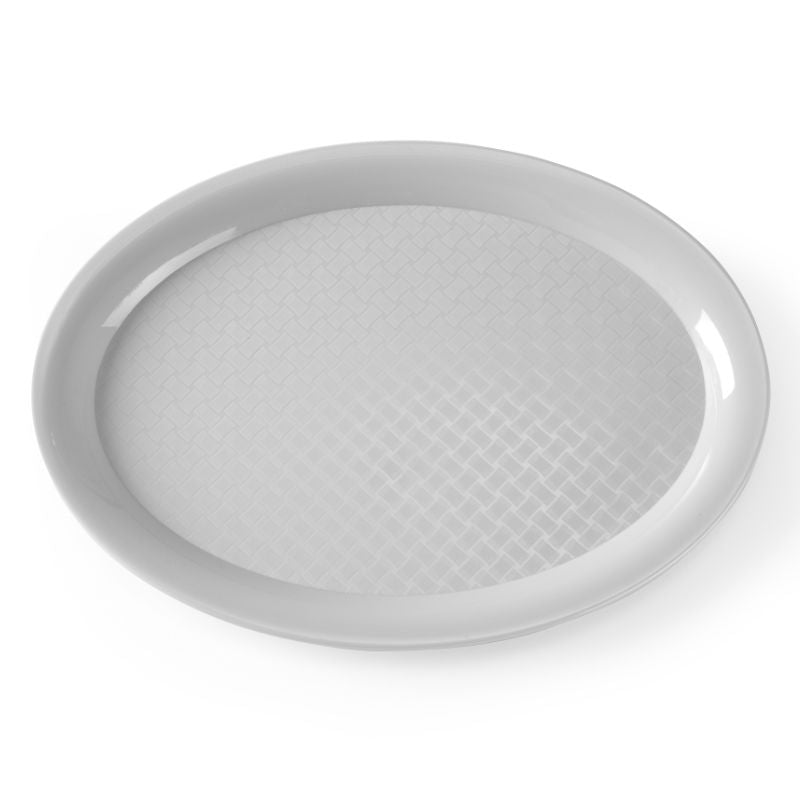 Produktbillede af Fastfoodbakke Polypropylen Lysegrå Oval 265x195 Mm Pp på tilbud – premium kvalitet og detaljer