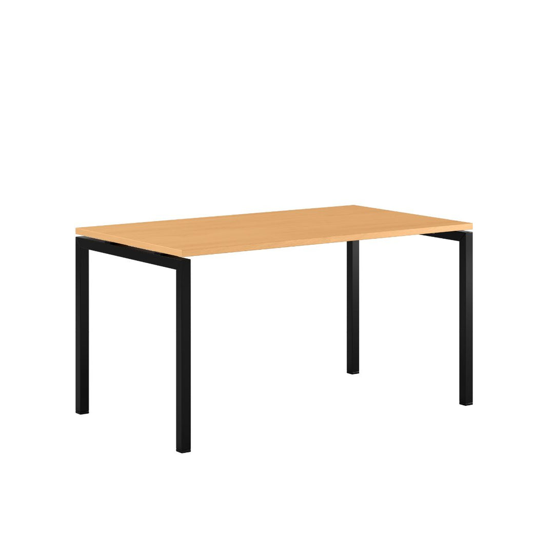 Produktbillede af Luna U Bord 140x80cm Bøg-sort på tilbud