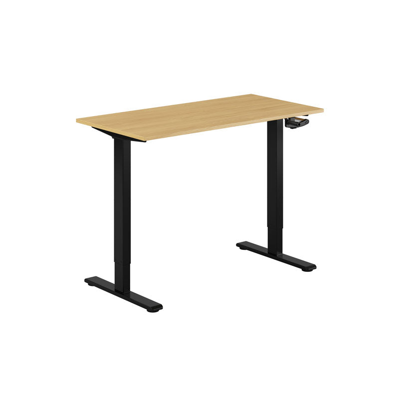 Produktbillede af ECO Hæve/Sænkebord manuelt 120x60cm Eg-sort på tilbud