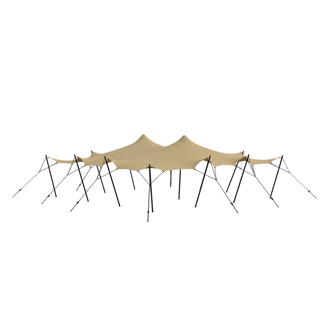 Stretch tent 9x12m SAND Komplet Sand