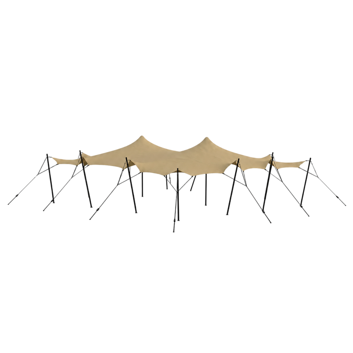 Stretch tent 9x9m SAND komplet Sand