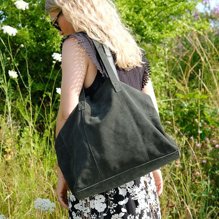 Se Multitaske i mørkegrøn ruskind ⇒ Udsalg og Tilbud Nu