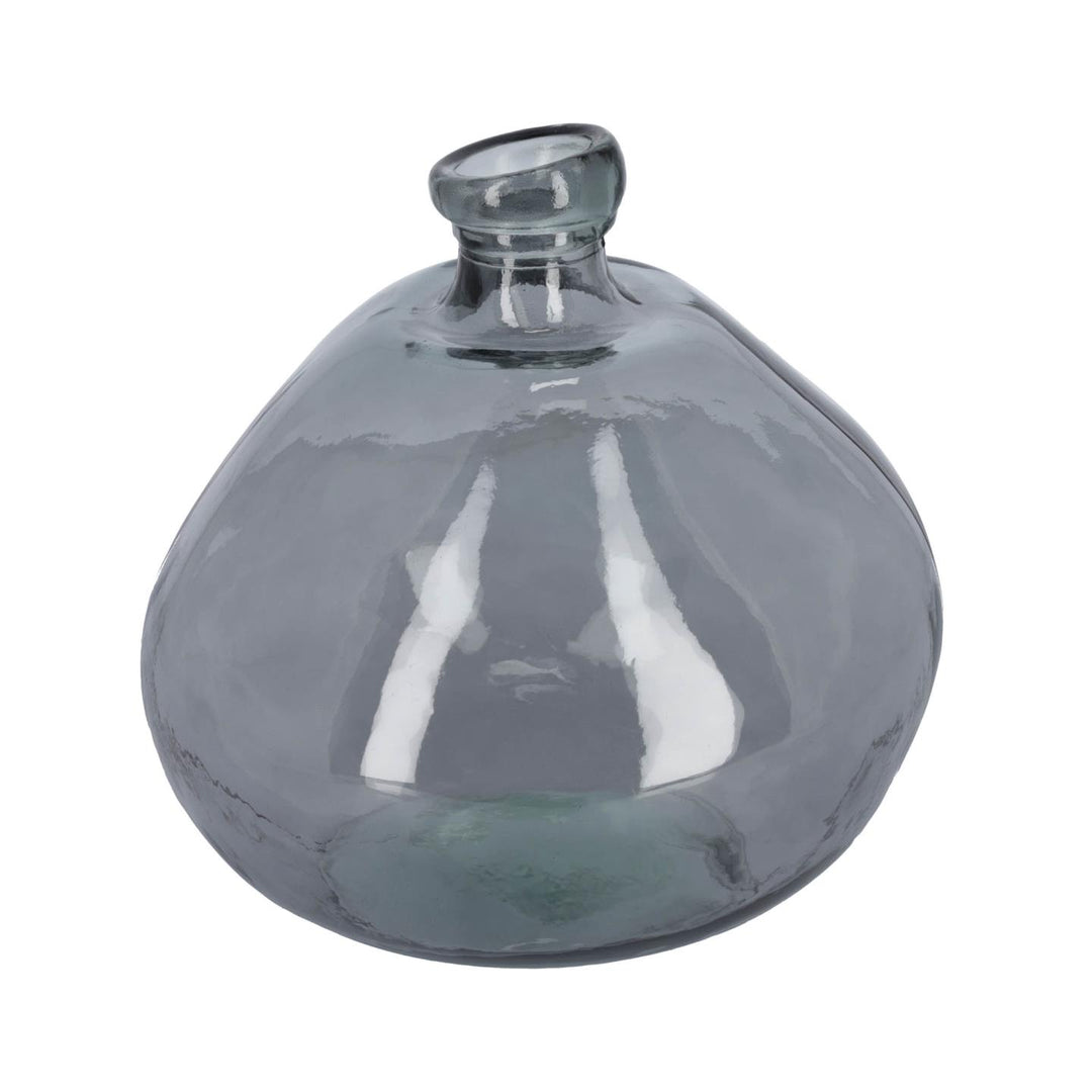 KAVE HOME Brenna vase blå genbrugs glas H:33