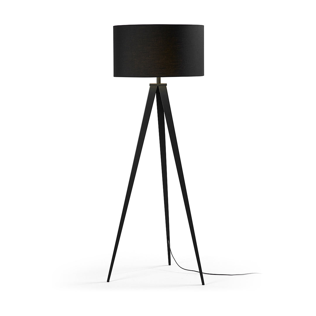 KAVE HOME Uzagi gulvlampe sort metal/stof