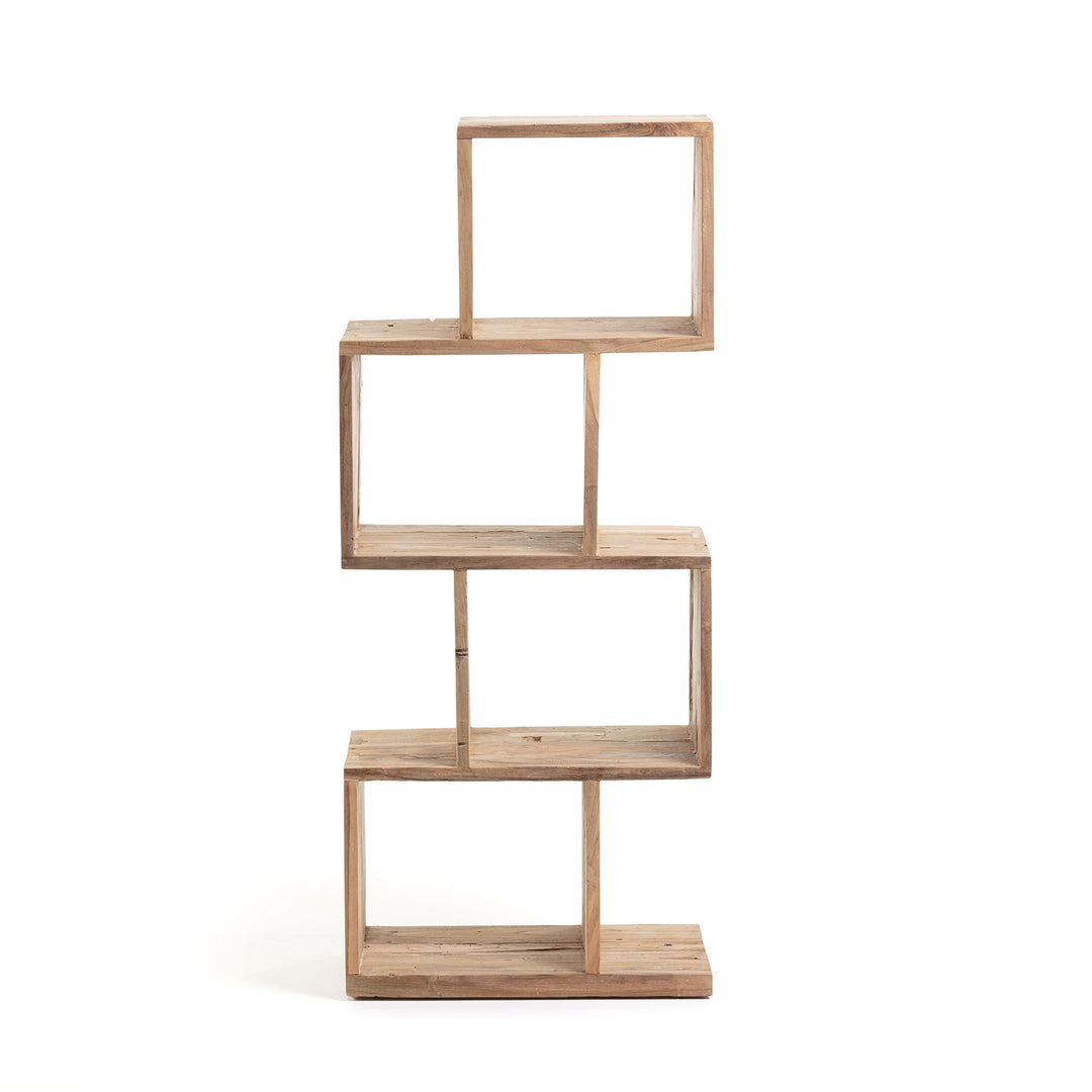 KAVE HOME Arundel reol m. 4 rum genbrugs teaktræ 55x132