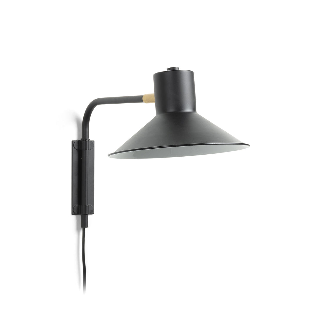 KAVE HOME Plass væglampe sort/messing metal