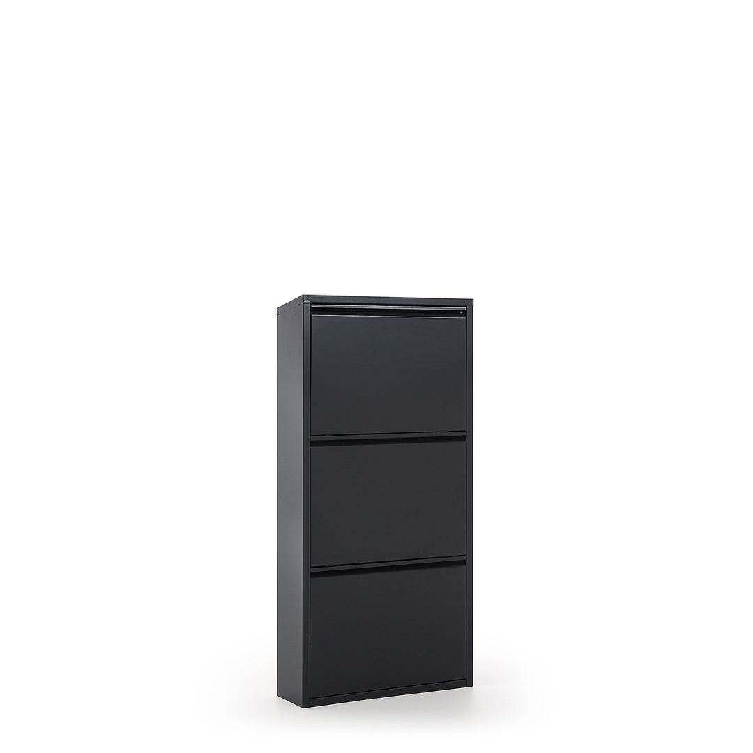 KAVE HOME Ode skoskab m. 3 låger sort stål 50x103