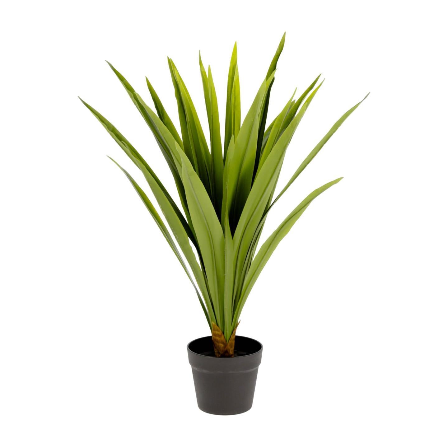Produktbillede af KAVE HOME Yucca kunstig plante m. urtepotte grøn polyethylen og sort cement H:80 i premium kvalitet