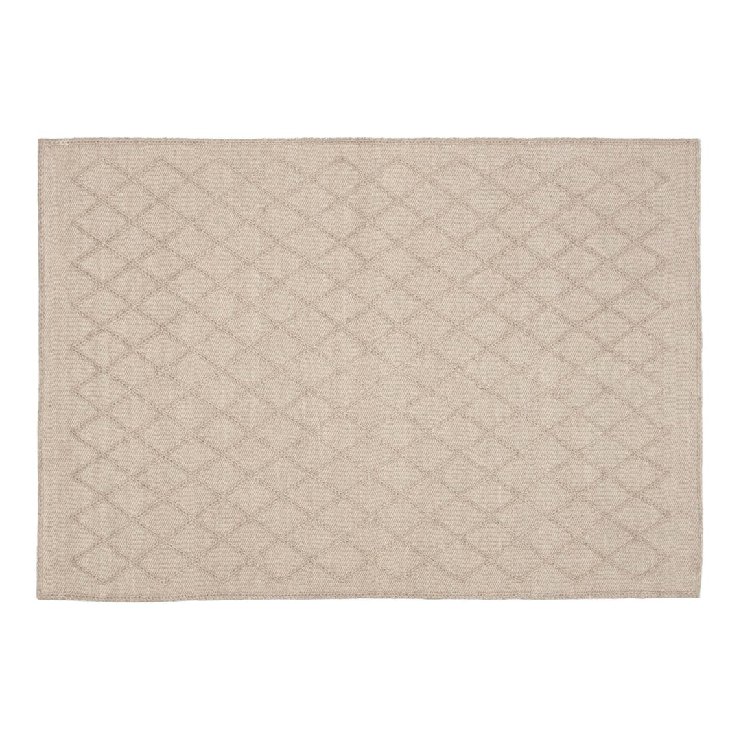 KAVE HOME Sybil gulvtæppe rektangulær beige uld nylon bomuld 160x230