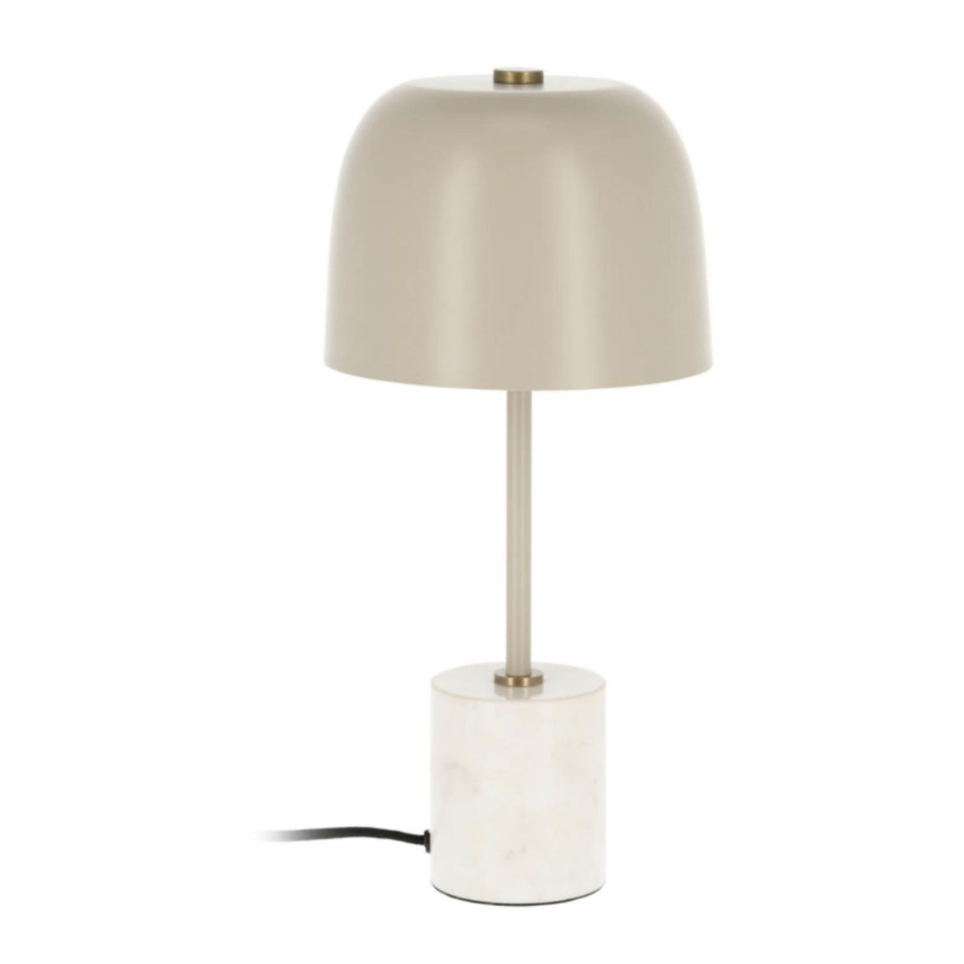KAVE HOME Alish bordlampe beige marmor og metal