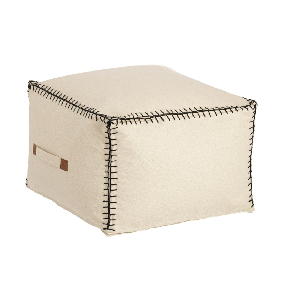 KAVE HOME Anahi puf rektangulær beige bomuld 45x30