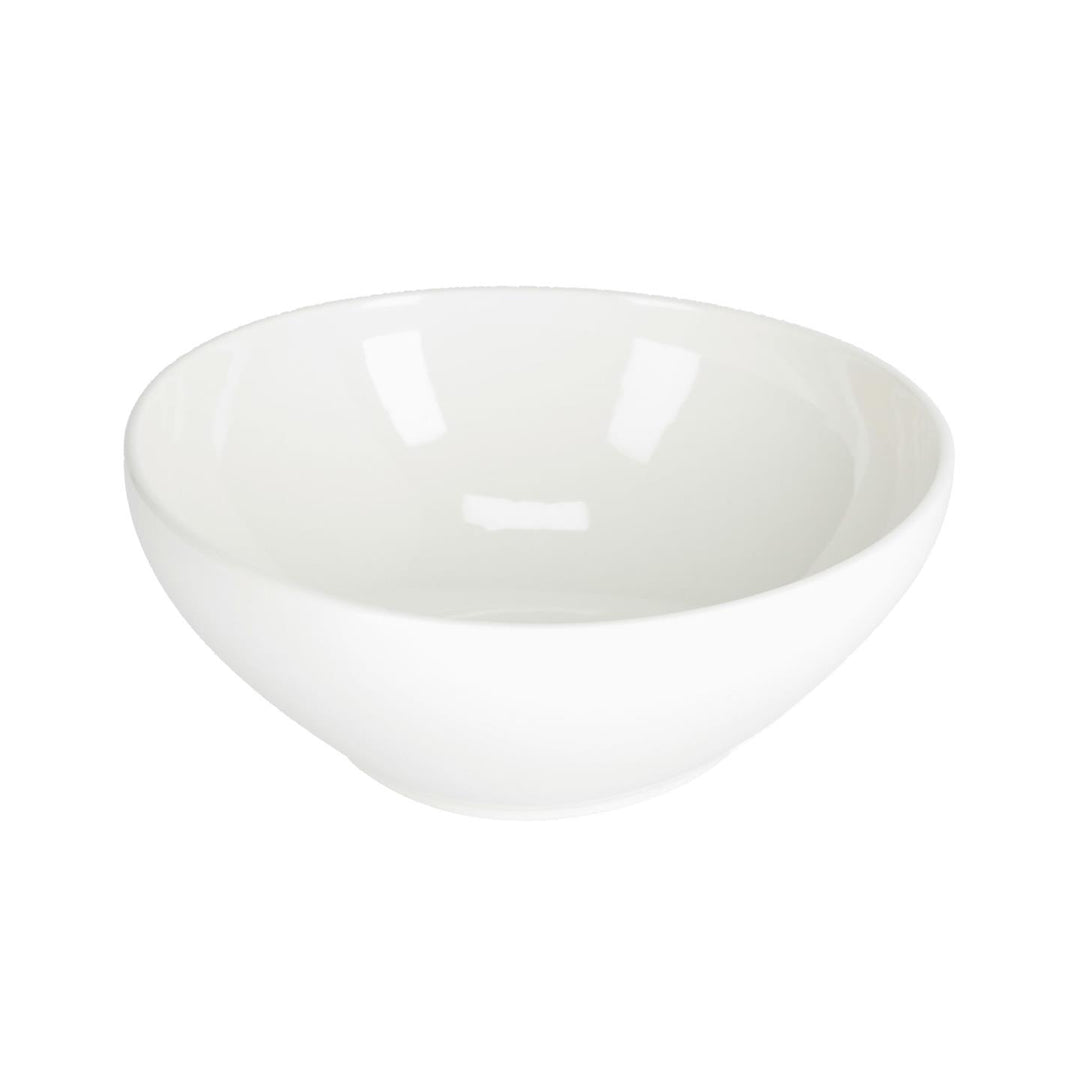 KAVE HOME Pahi stor skål rund hvid porcelæn Ø24