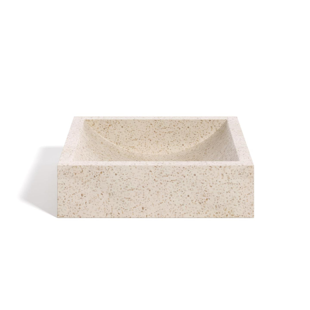 KAVE HOME Sunday håndvask til badeværelset rektangulær hvid terrazzo 40x45