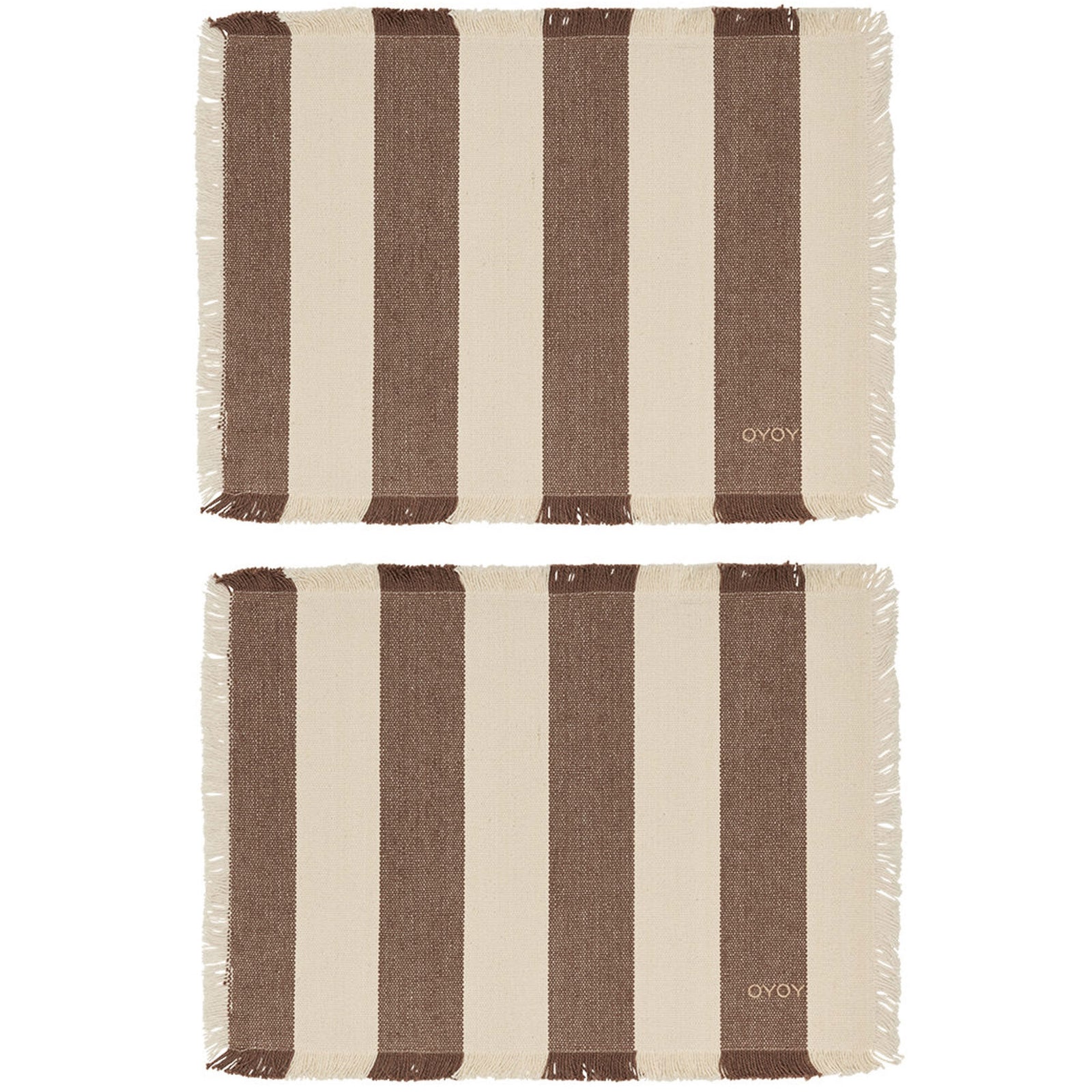 Oyoy living design Oyoy living design Toppu dækkeserviet, brun, 2 stk. – frontbillede (Bordskåner)