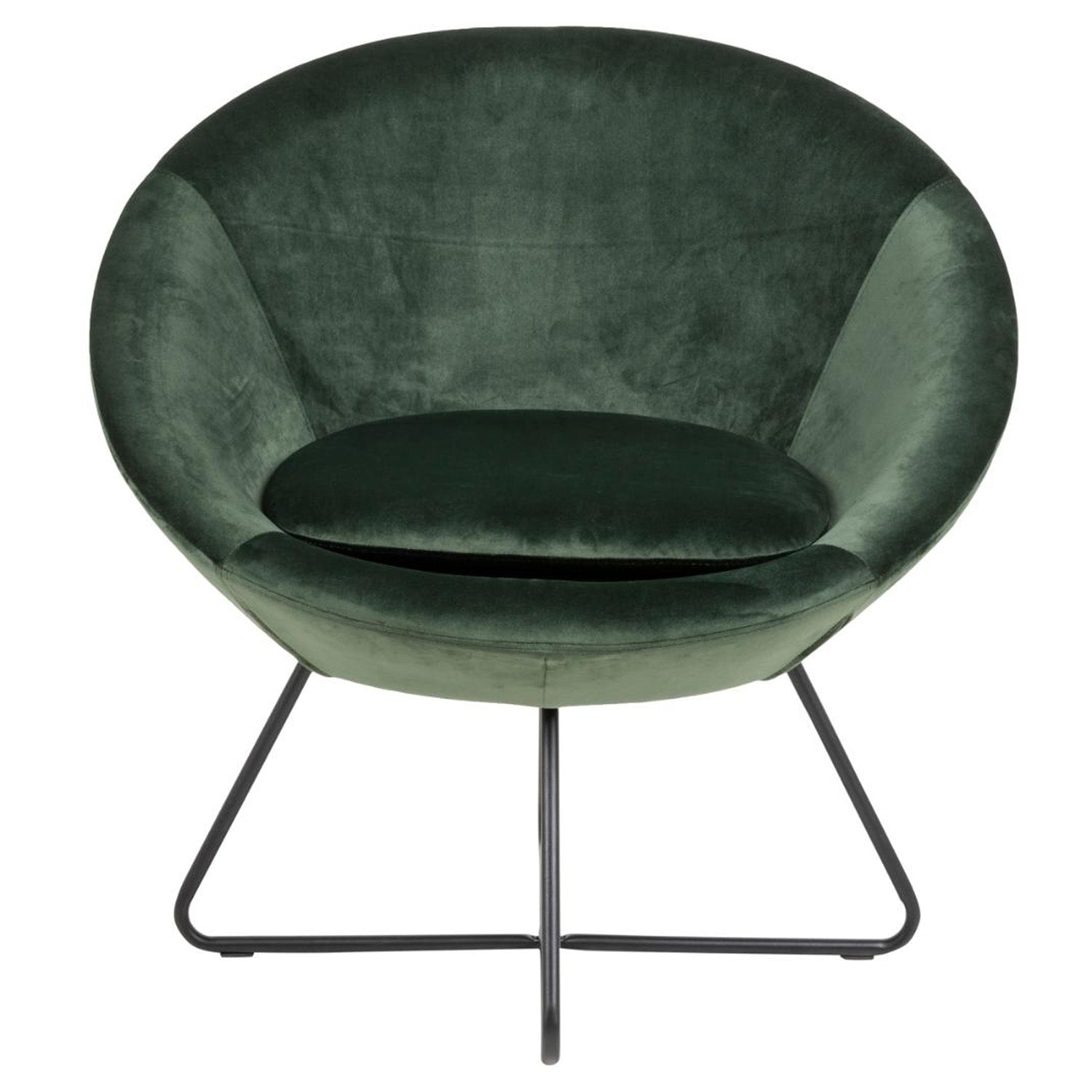 Produktbillede af ACT NORDIC Center loungestol grøn polyester og sort metal i premium kvalitet
