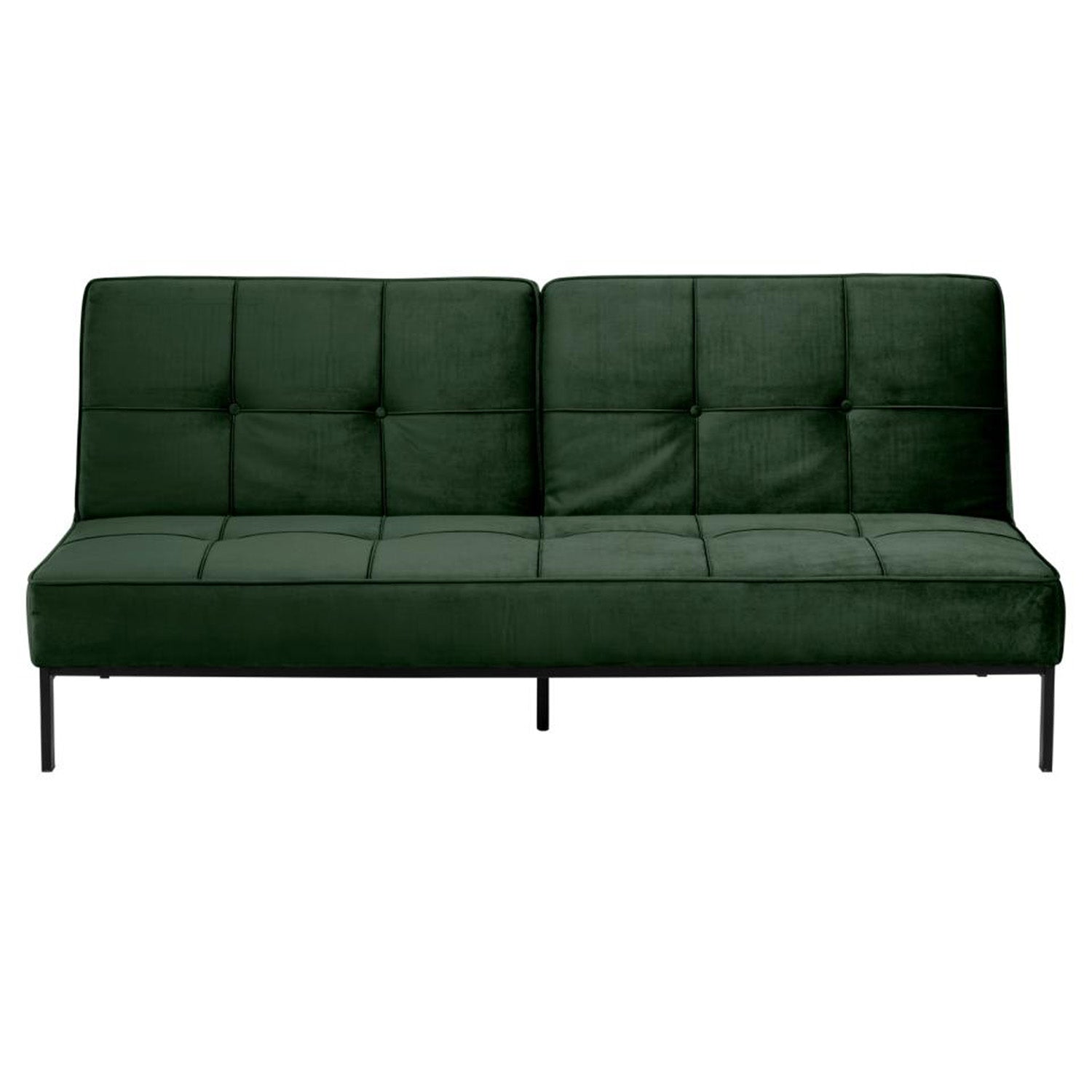 Produktbillede af Act Nordic Perugia sovesofa grøn polyester og sort metal i premium kvalitet