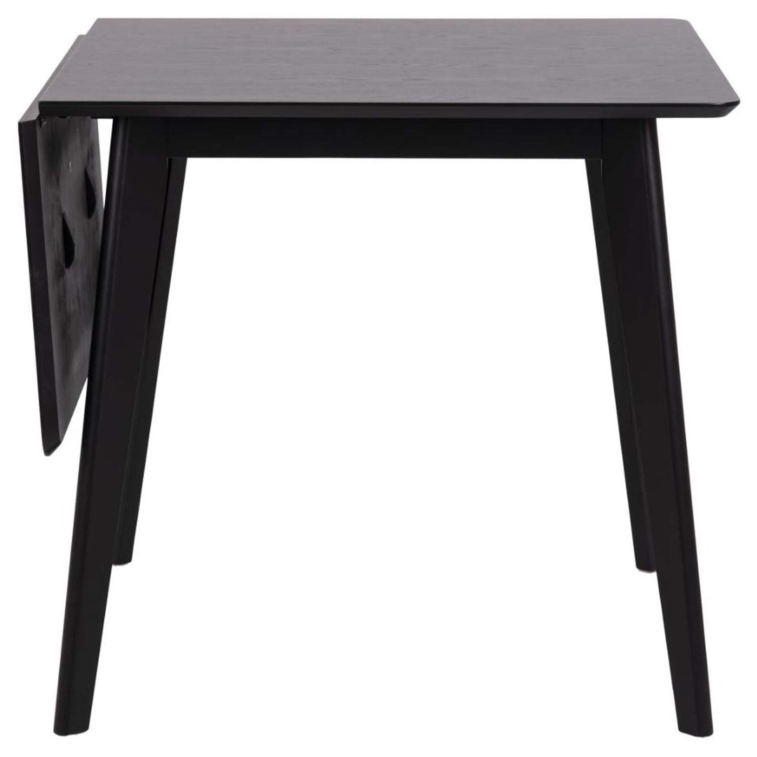 ACT NORDIC Roxby spisebord m. tillægsplade sort egefinér og sort gummitræ 80/120x80