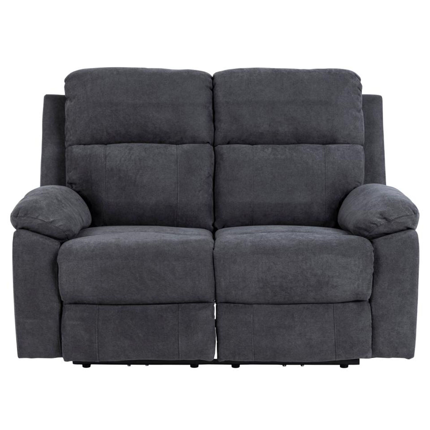 Produktbillede af ACT NORDIC Mora 2 pers. recliner sofa elektrisk m. C stik mørkegrå stof og sort metal i premium kvalitet