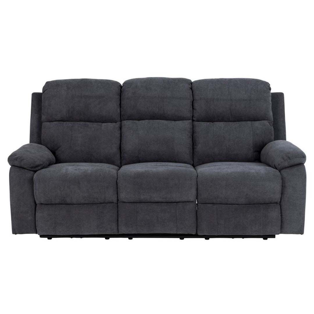 Produktbillede af ACT NORDIC Mora 3 pers. recliner sofa elektrisk m. C stik mørkegrå stof og sort metal i premium kvalitet