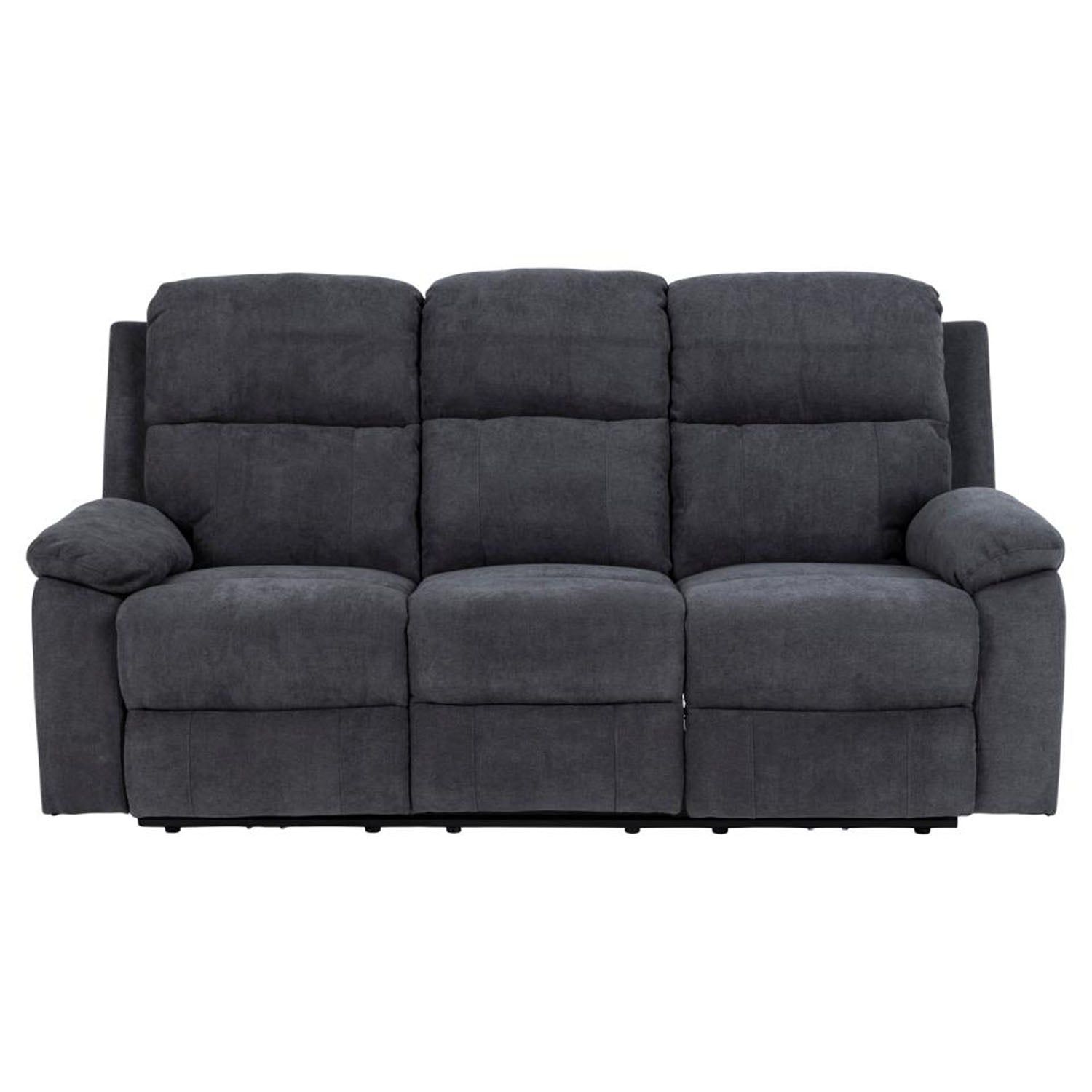 Produktbillede af ACT NORDIC Mora 3 pers. recliner sofa elektrisk m. C stik mørkegrå stof og sort metal i premium kvalitet