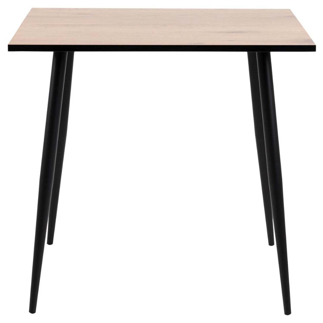 ACT NORDIC Wilma spisebord kvadratisk natur vildeg melamin og sort metal 80x80