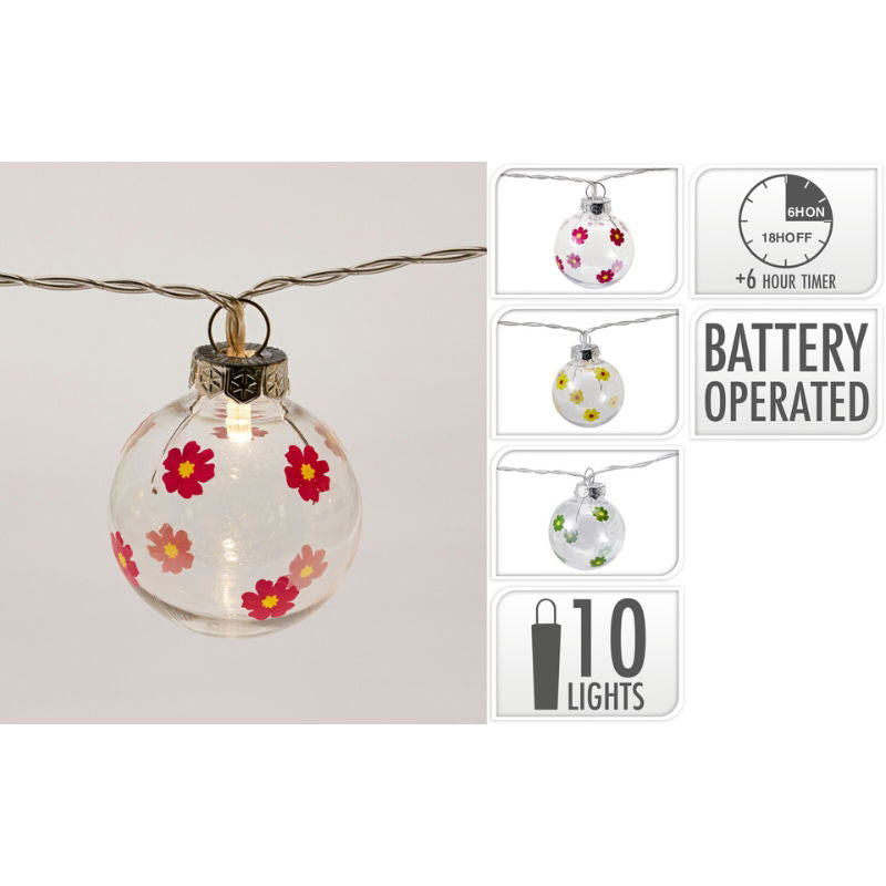 Produktbillede af Led Lyskæde 10 Stk. Blomsterdesign på tilbud i brug