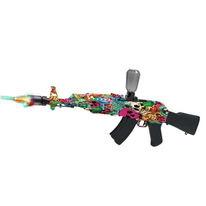 Produktbillede af Køb Gel Blaster AK47 elektrisk med sejt lys og røg Rød på tilbud