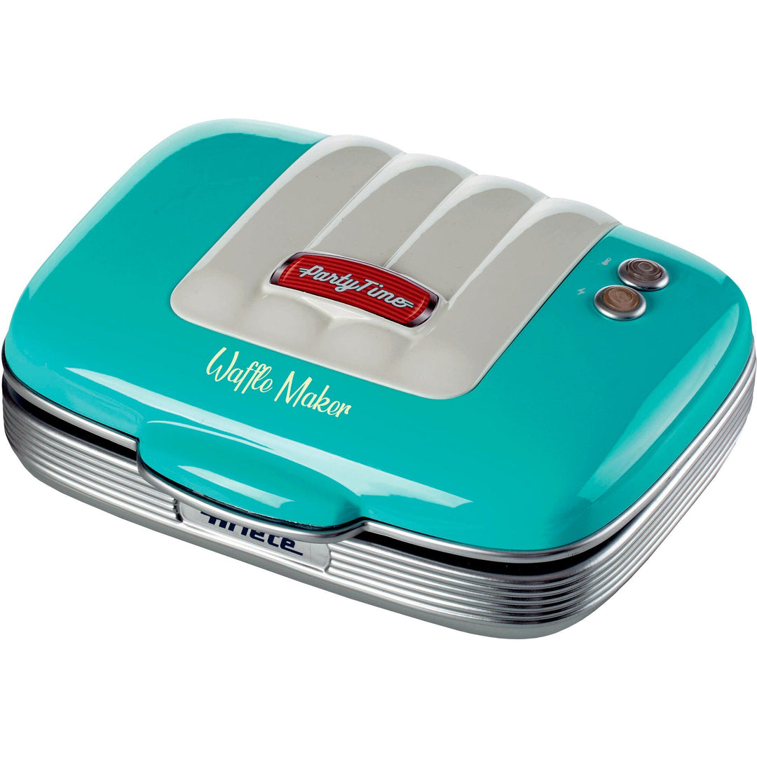Ariete Ariete Party Time Vaffeljern, blå – vinkelbillede (Vaffeljern)