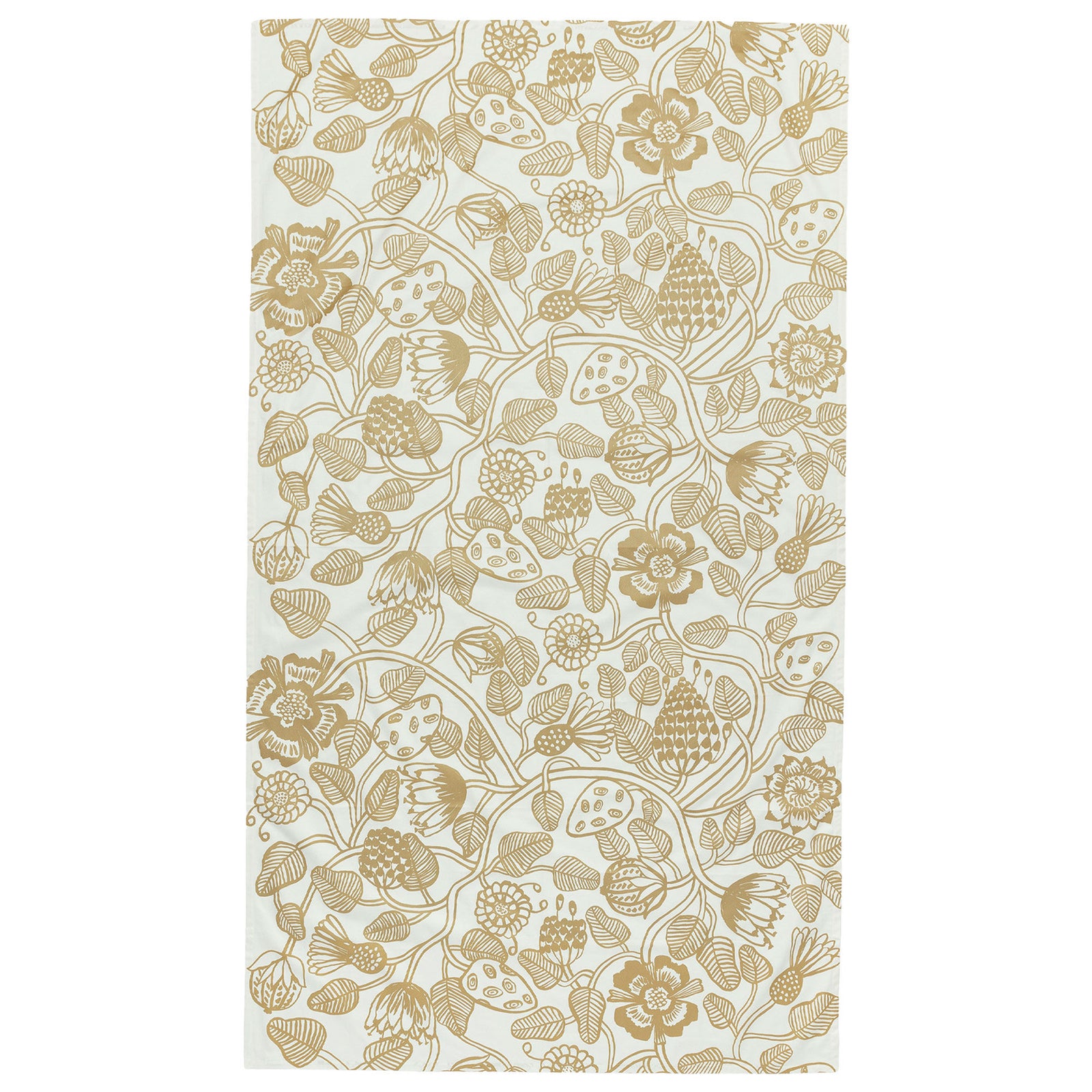 Marimekko Marimekko Tiara Dug 135 250 cm, hvid/guld ❤ vinkelbillede (Dug)