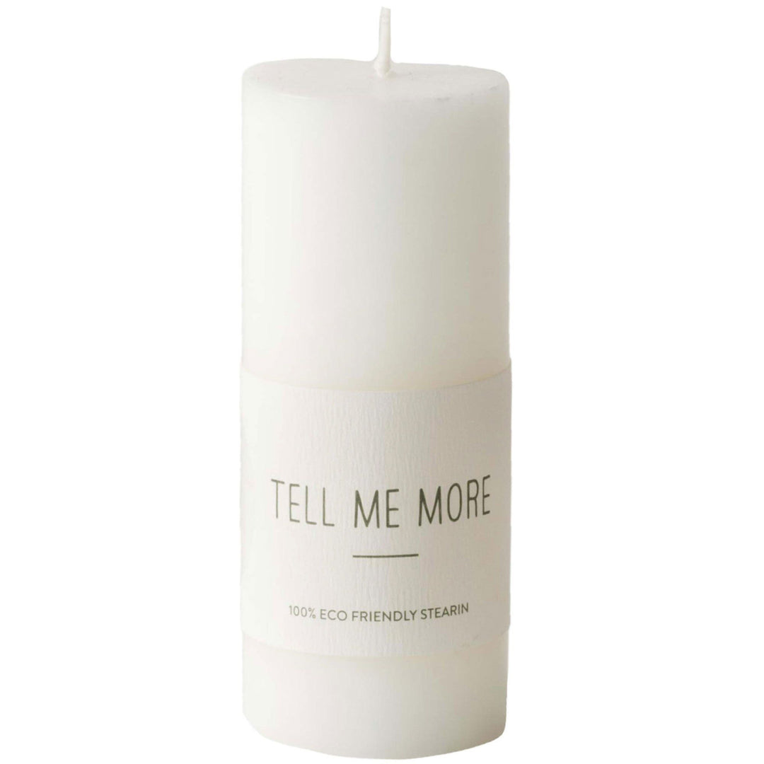 Tell me more Tell me more Bloklys stearin, 4x10 cm. small – produktfoto (Lys)