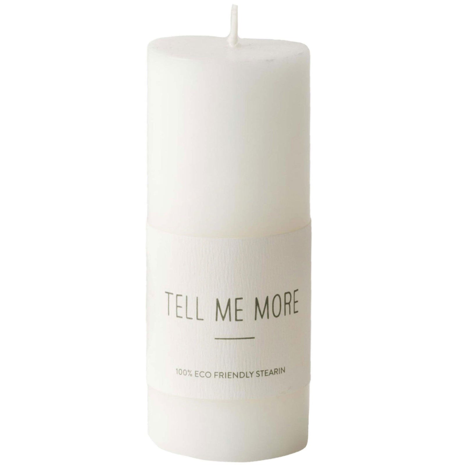 Tell me more Tell me more Bloklys stearin, 4x10 cm. small – produktfoto (Lys)