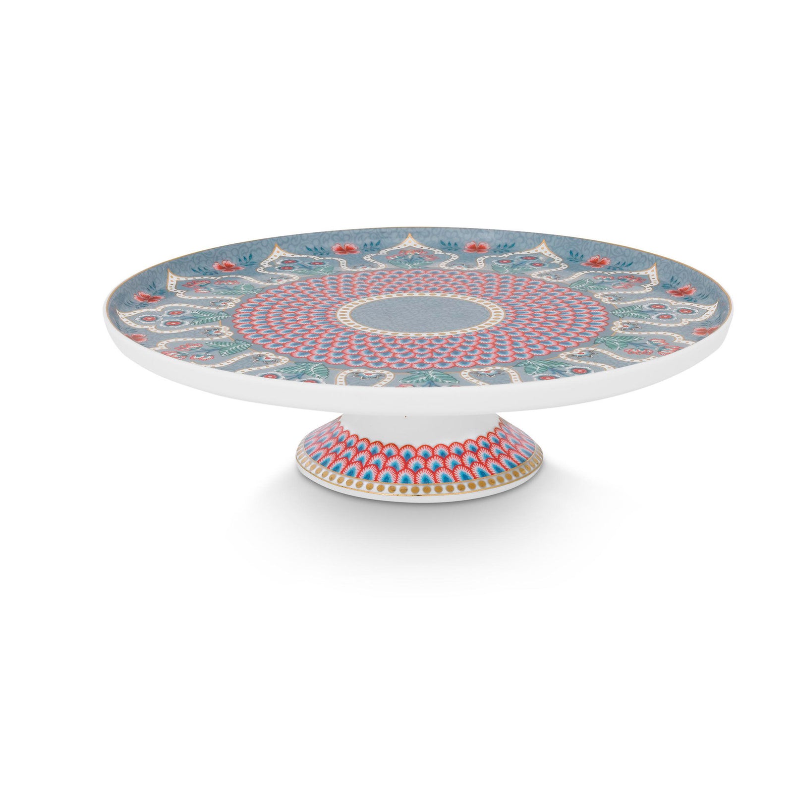 Pip studio PIP Studio Flower Festival kagefad 21 cm, blå – produktvisning (Kagefad)