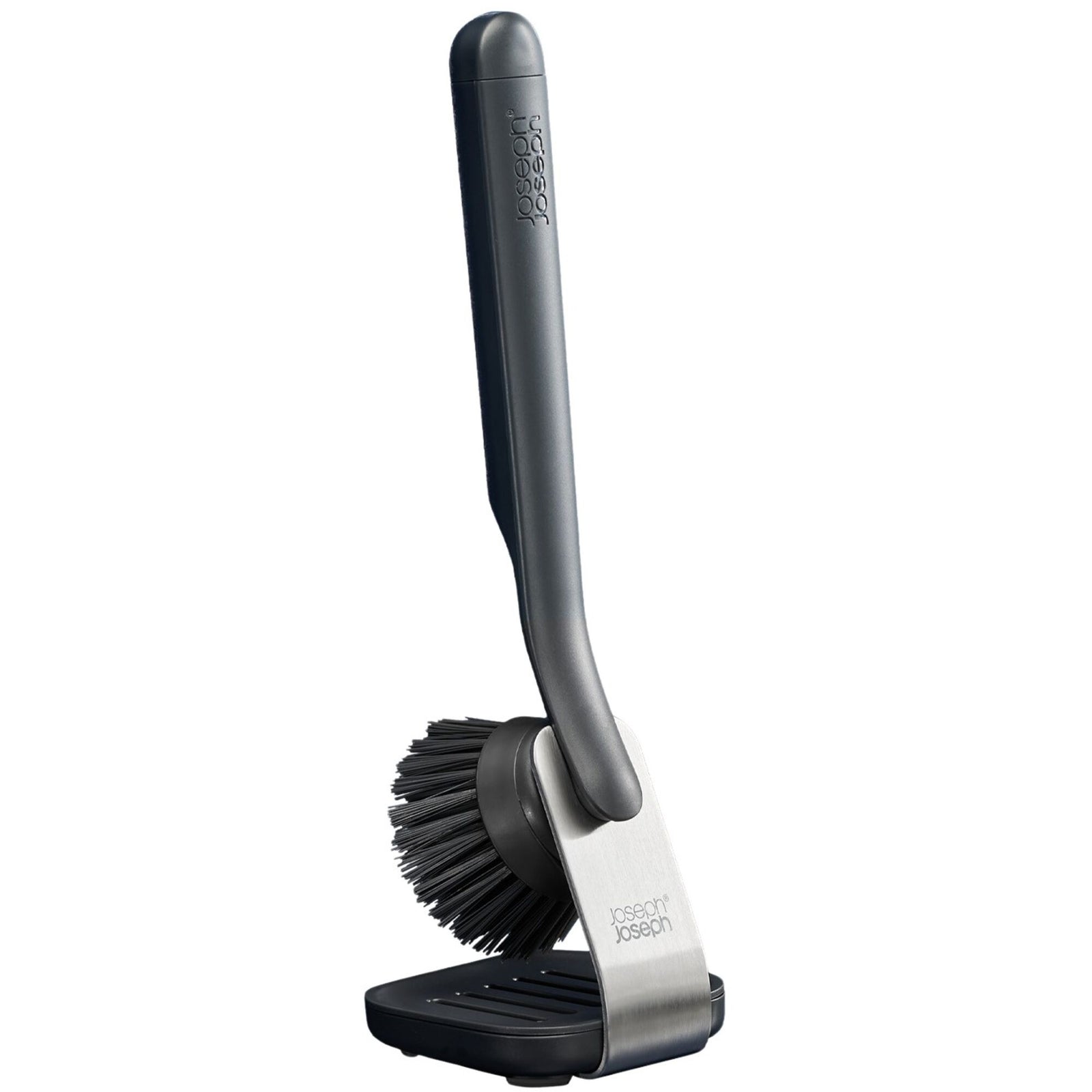 Joseph joseph Joseph Joseph SinkTech diskebørste med holder i rustfrit stål – produktvisning (Opvaskebørste)