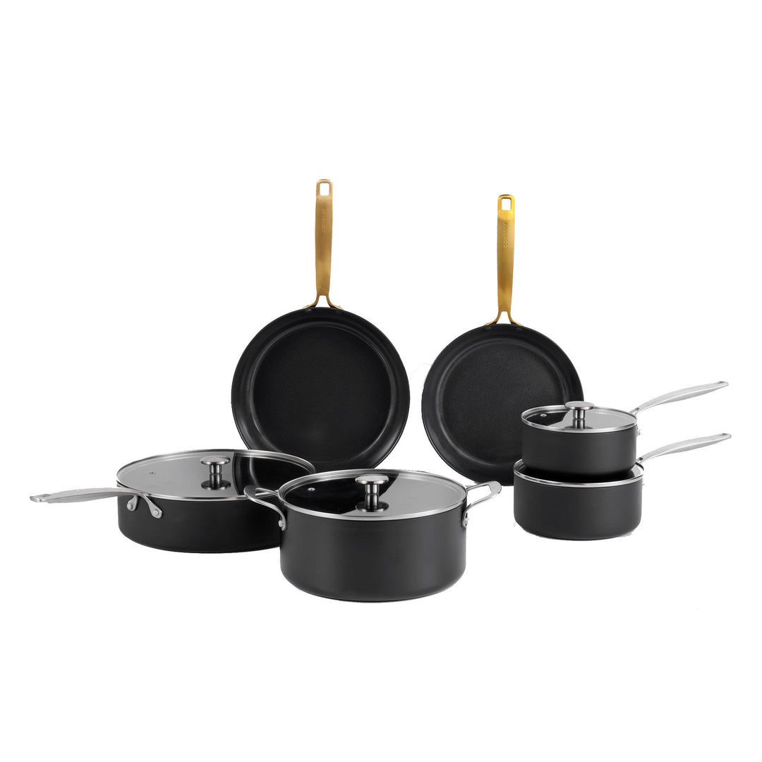 Combekk Combekk Stegepande- og kasserollesæt 10 dele, sort ❤ billede i brug (Grydesæt & Kasseroller)