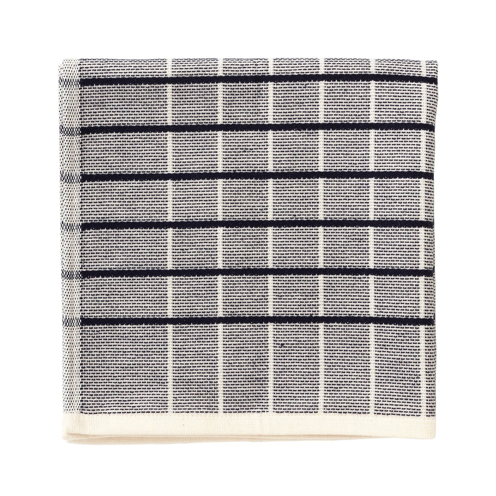 Broste Broste Herman stribet viskestykke 50 x 50 cm, maritime blue – billede i brug (Køkkenhåndklæde)