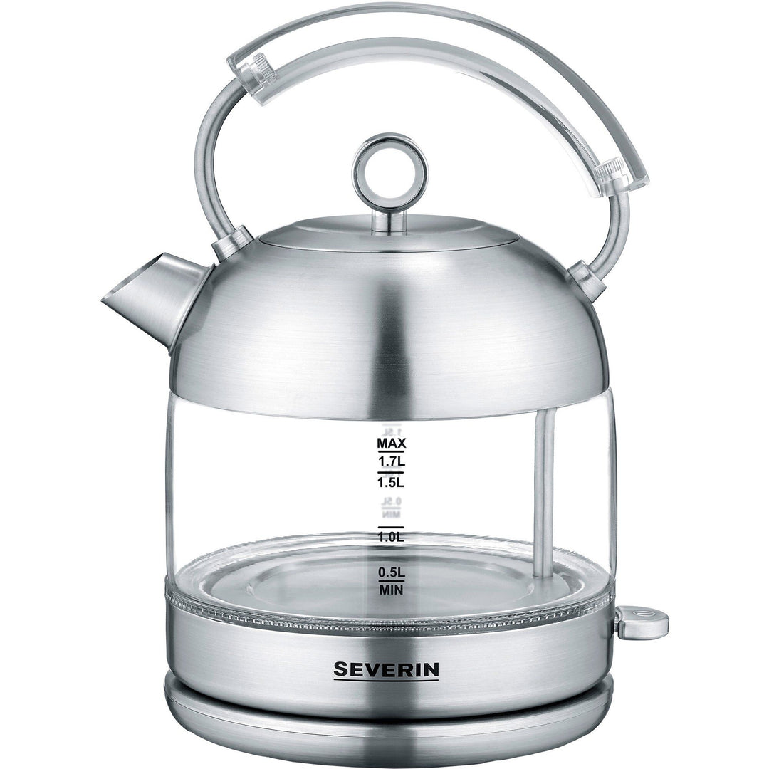 Severin Severin Retro elkedel 1,7 liter, glas – vinkelbillede (Elkedel)